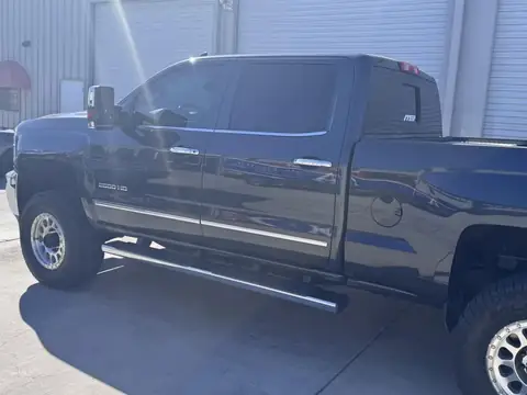 Chevy Silverado window tint: Removal on front doors, Installed new 15% C-IR on front doors (view 2)