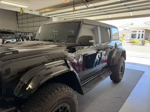 Ford F-150 Raptor and Ford Bronco Raptor window tint: Ford F-150 Raptor: 15% C-IR sides and rear, 50% C-IR full windshield, 5% sunstrip, Ford Bronco (view 3)