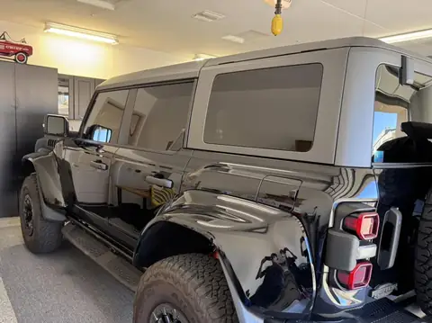 Ford F-150 Raptor and Ford Bronco Raptor window tint: Ford F-150 Raptor: 15% C-IR sides and rear, 50% C-IR full windshield, 5% sunstrip, Ford Bronco (view 4)