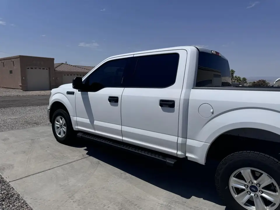 Ford F-150 window tint: 15% Carbon Ceramic all sides and rear window, 5% windshield strip (view 2)