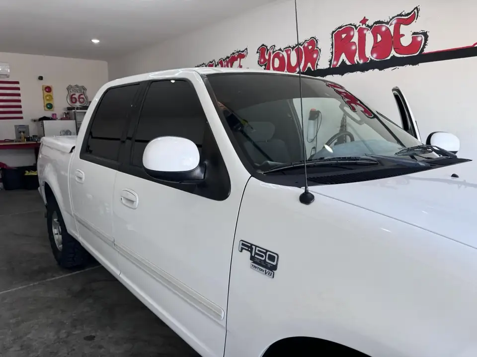 Ford F-150 window tint: 3% Carbon Ceramic sides and rear, 3% Sun Strip (view 2)