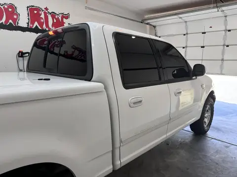 Ford F-150 window tint: 3% Carbon Ceramic sides and rear, 3% Sun Strip (view 4)
