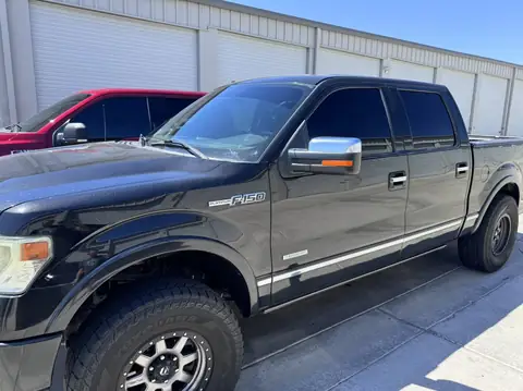Ford F-150 window tint: Remove film from front doors, New 15% front doors, 25% over rear privacy windows, 5% sunstrip (view 2)