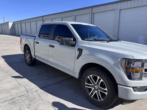 Ford F-150 window tint: Installed our 5% C-IR on both sides and rear window, 5% sunstrip