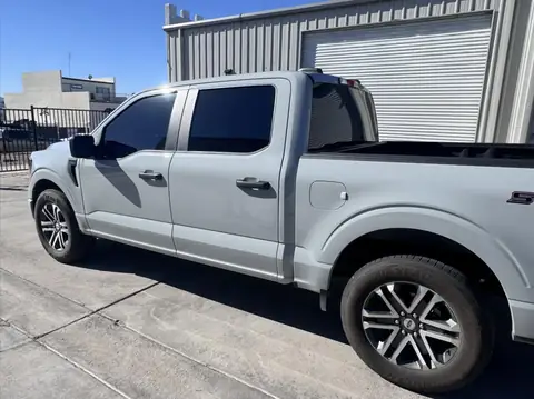 Ford F-150 window tint: Installed our 5% C-IR on both sides and rear window, 5% sunstrip (view 2)