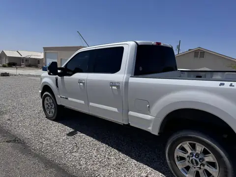 Ford F-250 window tint: 5% Ceramic rear 3 windows, 20% Ceramic front doors, 50% Ceramic full windshield (view 3)