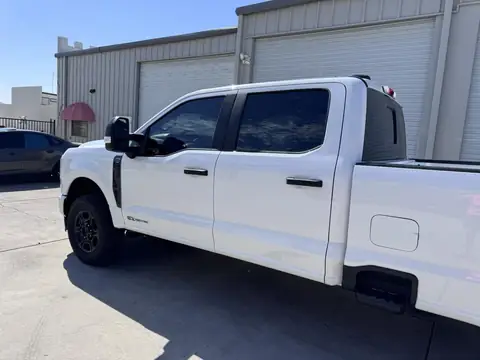 Ford F-250 window tint: 25% front doors to match rear, 5% sunstrip (view 2)