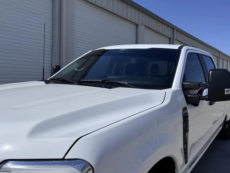 Ford F-250 window tint: 25% front doors to match rear, 5% sunstrip (view 4)