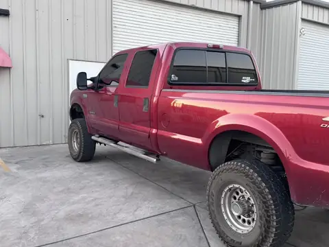 Ford F-250 window tint: 5% rear half over factory privacy glass, 15% front doors, 5% sunstrip