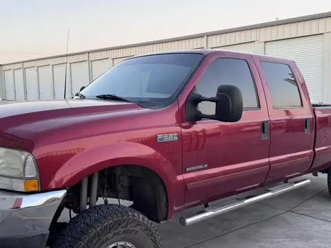 Ford F-250 window tint: 5% rear half over factory privacy glass, 15% front doors, 5% sunstrip (view 2)