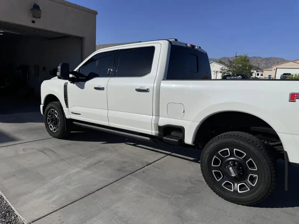 Ford F-350 window tint: 15% all sides and rear, 5% sunstrip (view 2)