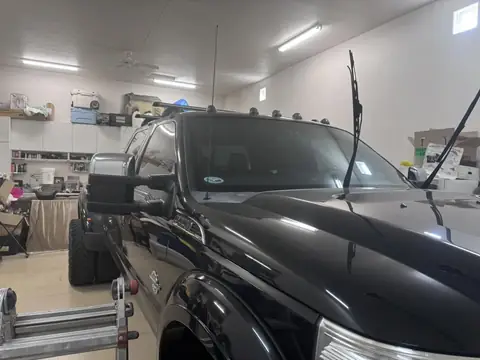 Ford F-350 windshield tint: 50% carbon ceramic full windshield, 5% windshield strip