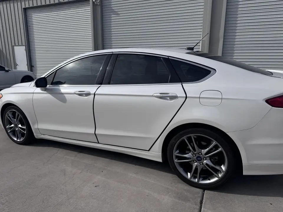Ford Fusion window tint: 25% C-IR front doors to match rear half, 5% sunstrip (view 2)