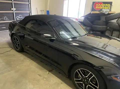 Ford Mustang window tint: Standard 5% rear 3 windows, Standard 20% fronts, 5% sunstrip (view 3)