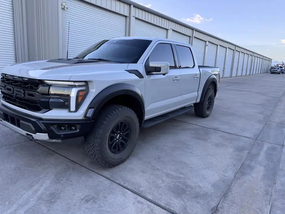 Ford Raptor window tint: 5% C-IR sides and rear, 5% Sunstrip (view 2)