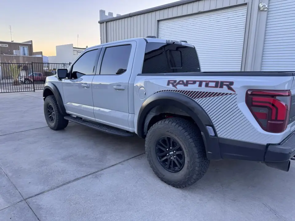 Ford Raptor window tint: 5% C-IR sides and rear, 5% Sunstrip (view 3)