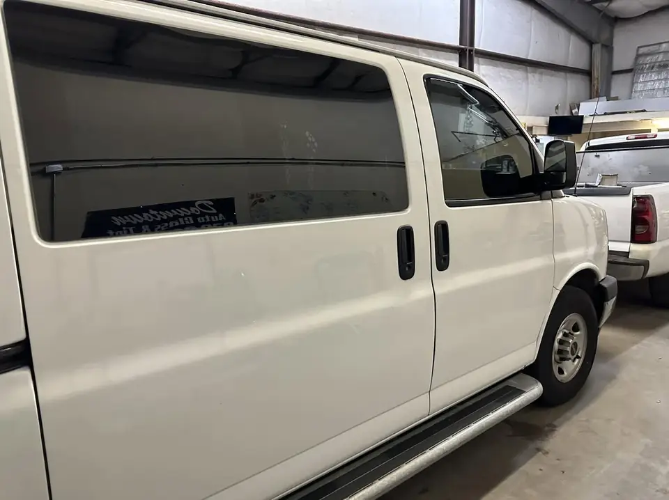 GMC utility van window tint: Premium 5% rear doors and side door windows, Premium 35% fronts (view 2)