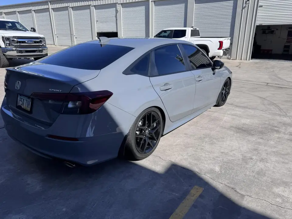 Gray sedan window tint: We removed dealer installed film from all side and rear windows, And installed new 5% for the sides, rear window and sun (view 5)