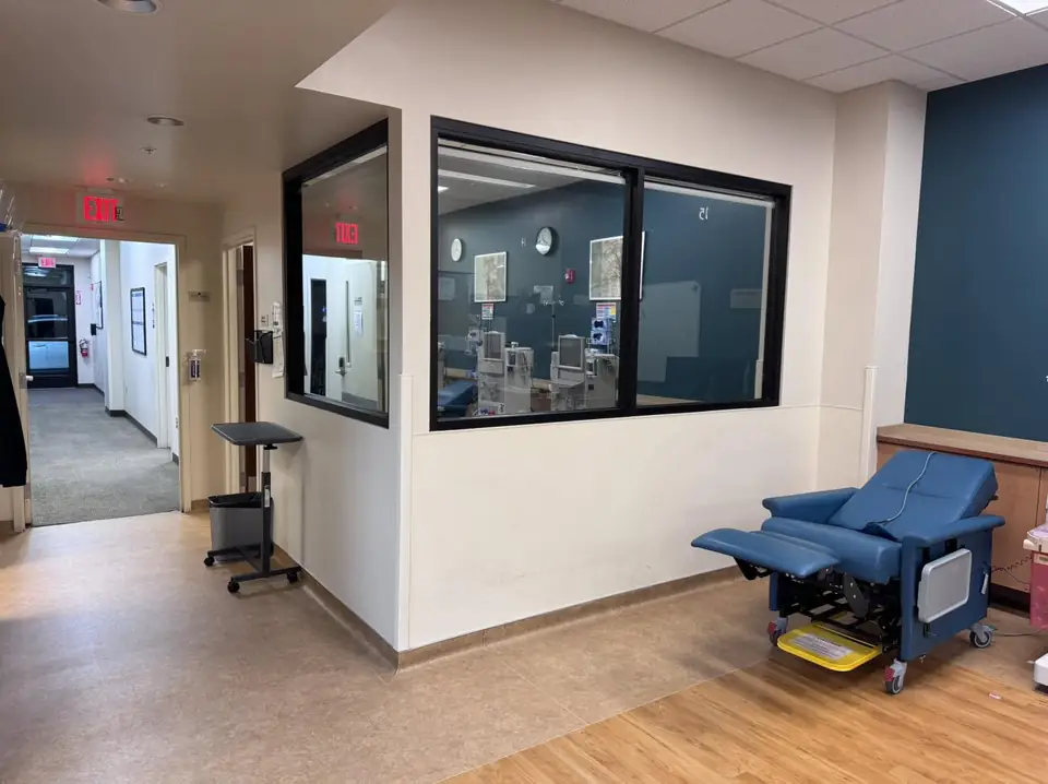 Interior office windows in 5% reflective film: Window film for interior office privacy....ABSOLUTELY, Installed a 5% reflective film on these 2 (view 3)