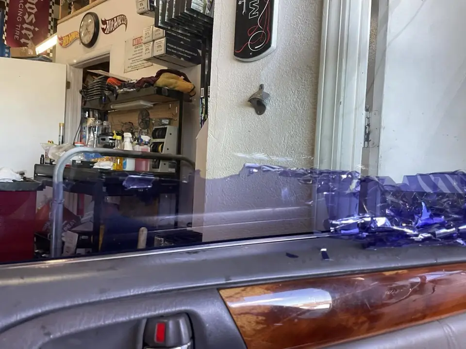 Lexus sedan window tint: Lexus stripped and retinted, 15% premium rear doors and rear windshield, 35% premium front doors, 70% ceramic front (view 3)