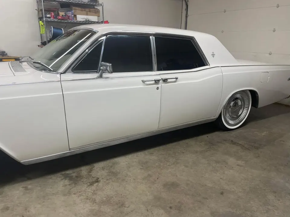 Classic Lincoln Continental in the shop