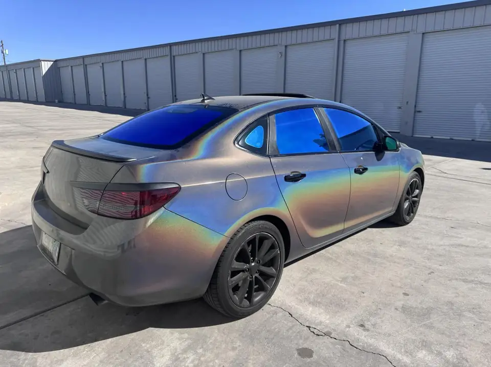 Luminous chrome film test: Just a fun little test of some luminous chrome film on sides and rear window (was removed for legal purposes) (view 2)