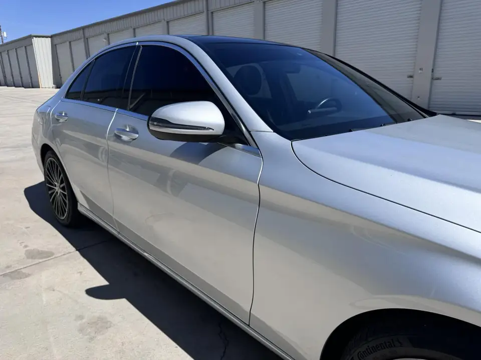 Mercedes C300 window tint: 35% sides and rear, 5% sunstrip (view 3)