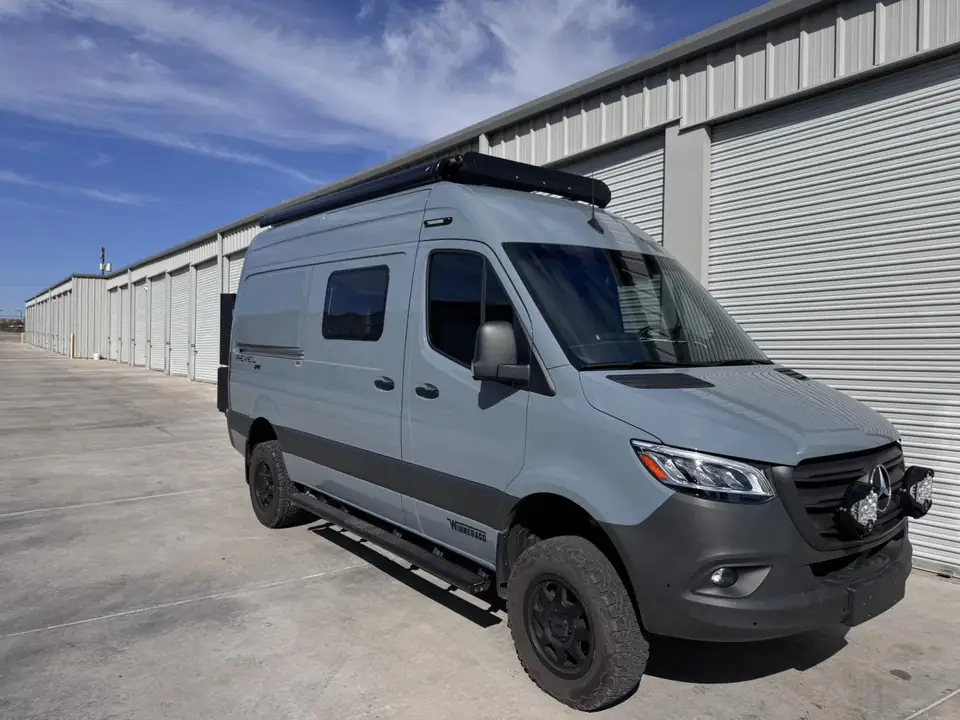 Mercedes Sprinter window tint: 70% Ceramic windshield, 35% front doors