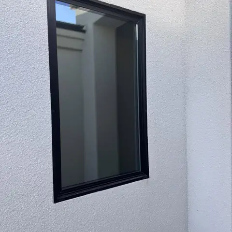 New home in 35% dual reflective film: Some flat glass action today, Adding some solar protection and additional privacy for this new home. 35% dual (view 2)