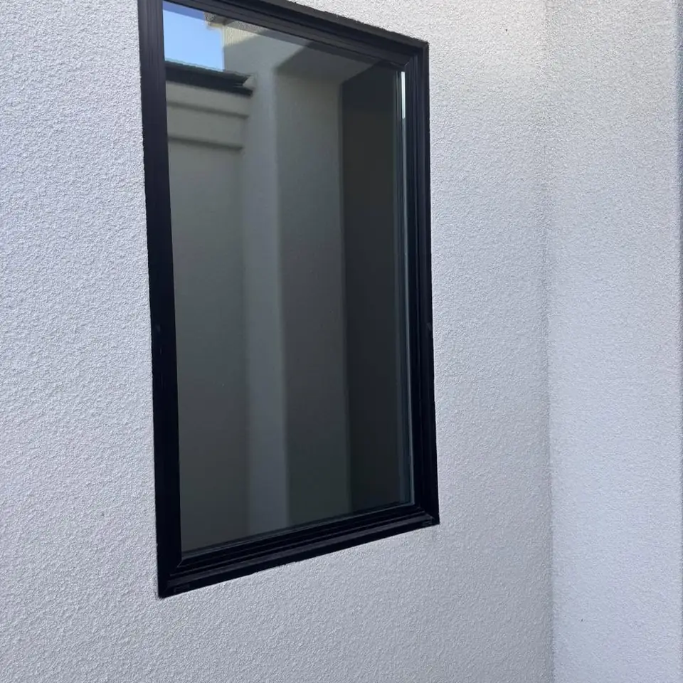 New home in 35% dual reflective film: Some flat glass action today, Adding some solar protection and additional privacy for this new home. 35% dual (view 2)