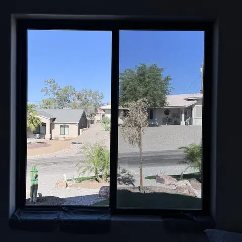 New home in 35% dual reflective film: Some flat glass action today, Adding some solar protection and additional privacy for this new home. 35% dual (view 6)