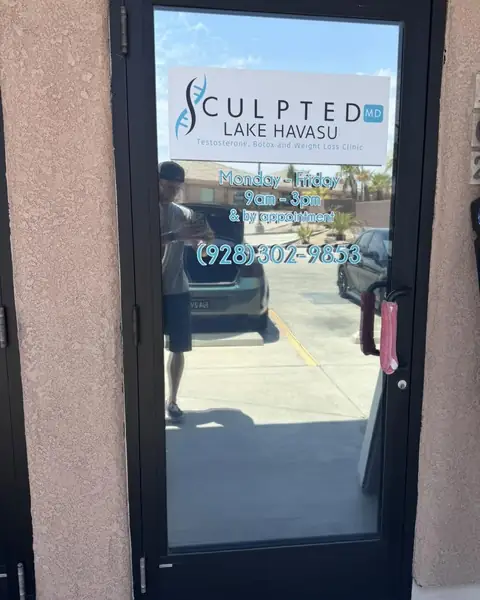 Office door and windows in dual reflective film: We installed our dual reflective 5% on the entry door and break room window, And installed our 35% (view 2)