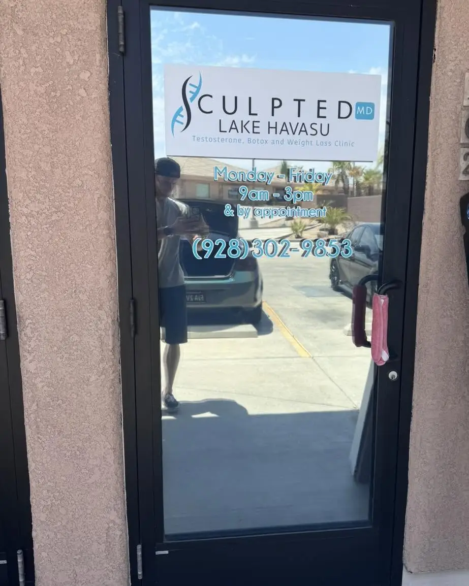 Office door and windows in dual reflective film: We installed our dual reflective 5% on the entry door and break room window, And installed our 35% (view 2)