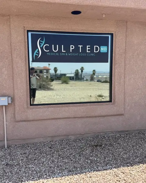 Office door and windows in dual reflective film: We installed our dual reflective 5% on the entry door and break room window, And installed our 35% (view 3)