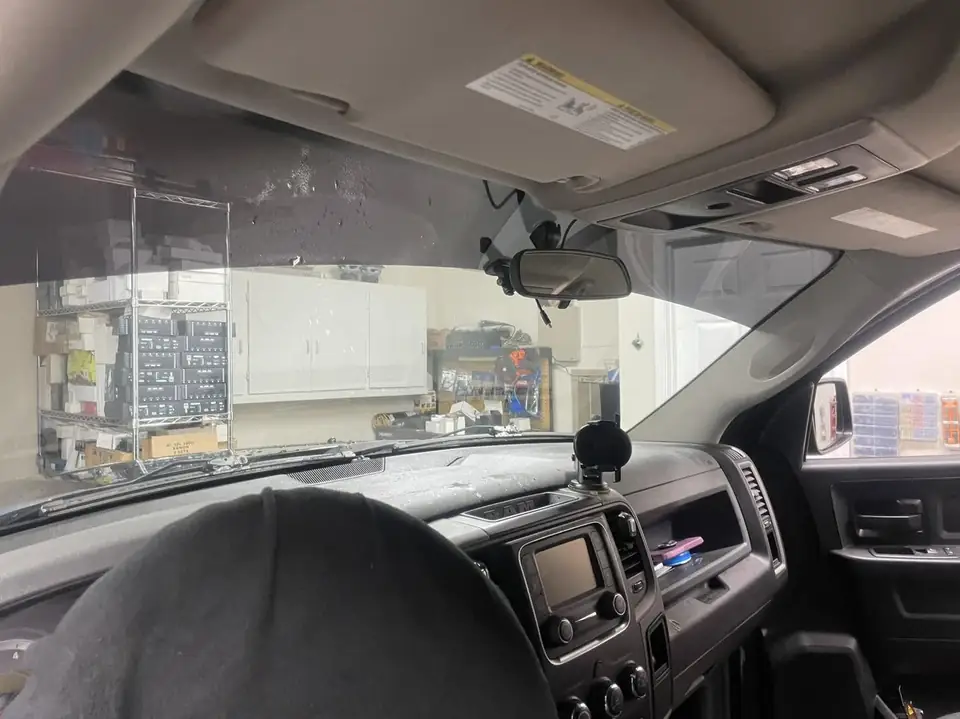 Ram 1500 windshield strip: Full windshield removal, 5% strip installed (view 2)