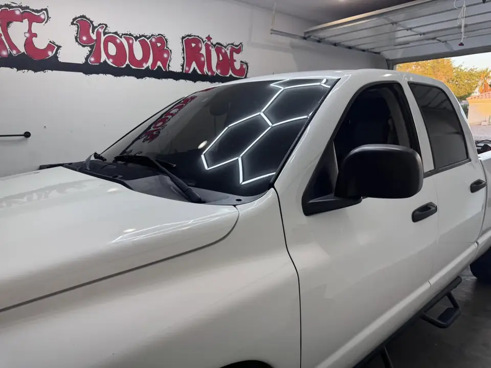 Ram 1500 windshield tint: 15% Carbon Ceramic full windshield (view 2)