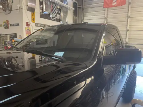 Ram single cab window tint: Removed all the old tint, Premium Ceramic 5% both doors and rear windows, Premium Ceramic 35% for the full windshield