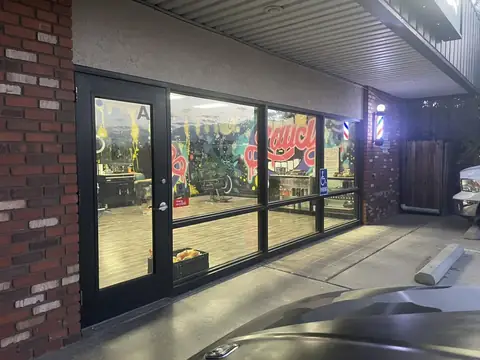 Storefront window film removal: Removed all old film off all the windows