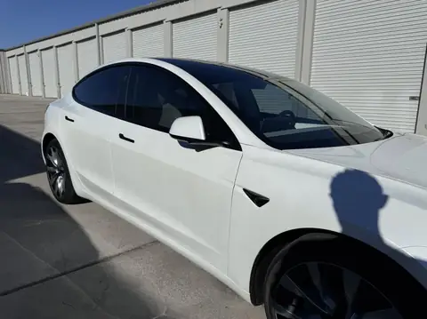 Tesla Model 3 window tint: 15% rear half, 35% front doors, 5% windshield strip (view 2)