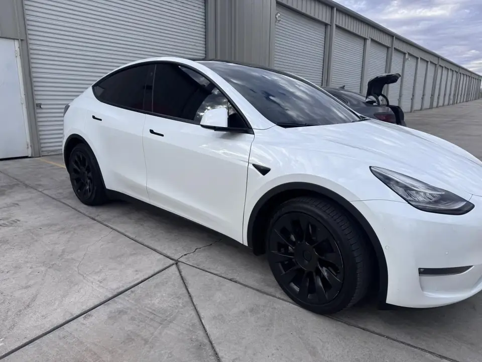 Tesla Model Y window tint: 5% C-IR sides and rear hatch, 50% C-IR full windshield