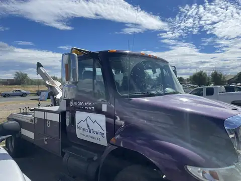 Tow truck window tint: 15% premium for the 2 roll up windows, 5% sunstrip