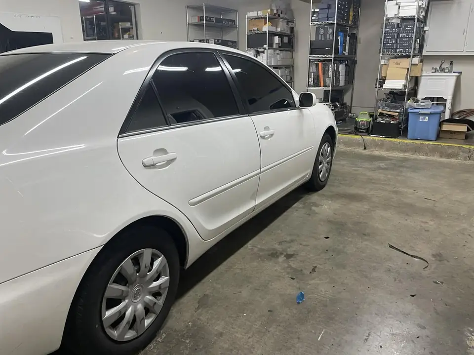 Toyota Camry window tint: 5% doors and back glass, 35% front windshield (view 2)