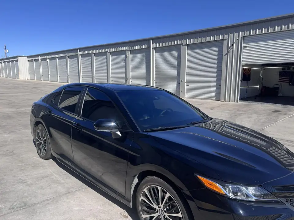 Toyota Camry window tint: Limo rear 3 windows, 15% front doors, 50% full windshield (view 2)