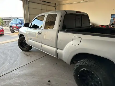 Toyota Tacoma window tint: 15% front doors, 5% rear access doors and back glass, 5% windshield strip