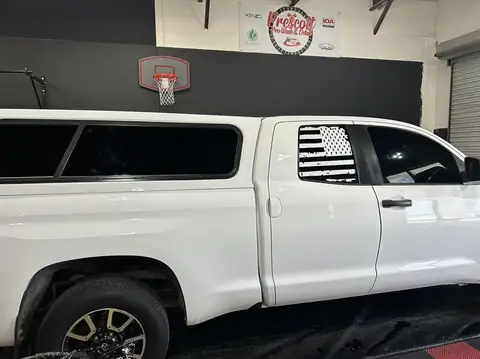Toyota Tundra window tint: Old tint remove from all doors, 5% Nano Ceramic front doors rear doors, camper sides and rear hatch (view 3)