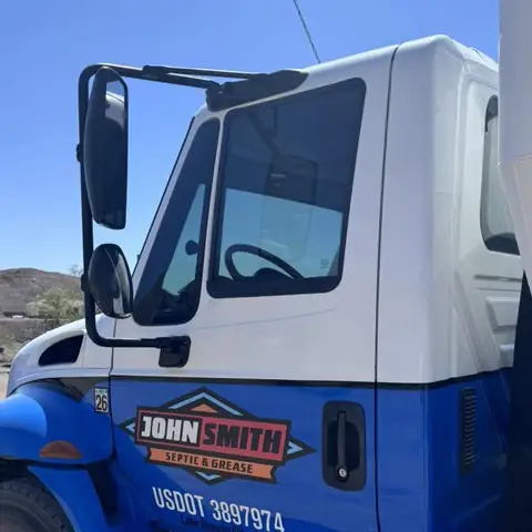 Water truck window tint: 25% sides, 5% sunstrip (view 3)