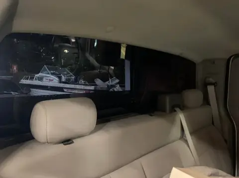 White pickup window tint: Customer came back for a second layer of 5% over the 5% we previously installed on the rear 3 windows and 5% medium visor (view 2)