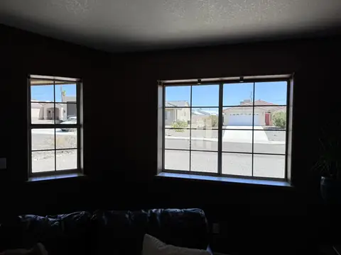 Whole-home film replacement in 35% dual reflective: We removed the 20yr old faded film from all windows in the home and installed our 35% dual